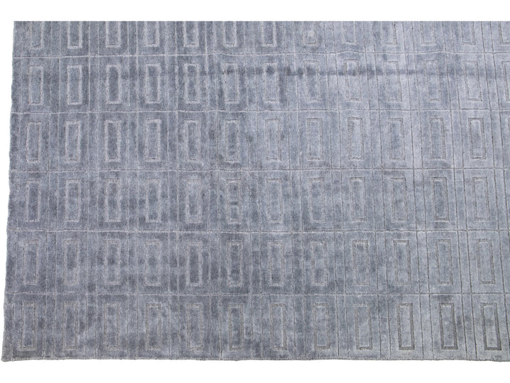 Modern Ikat Wool Rug 12 X 15