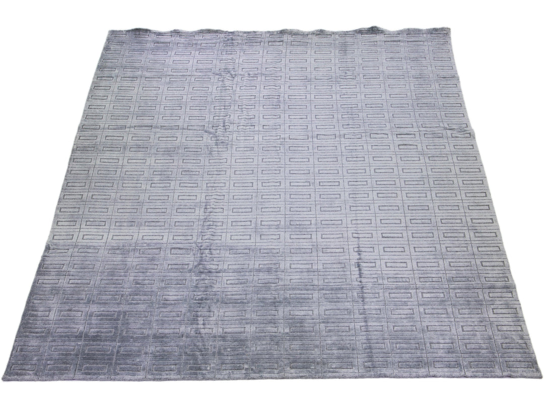 Modern Ikat Wool Rug 12 X 15