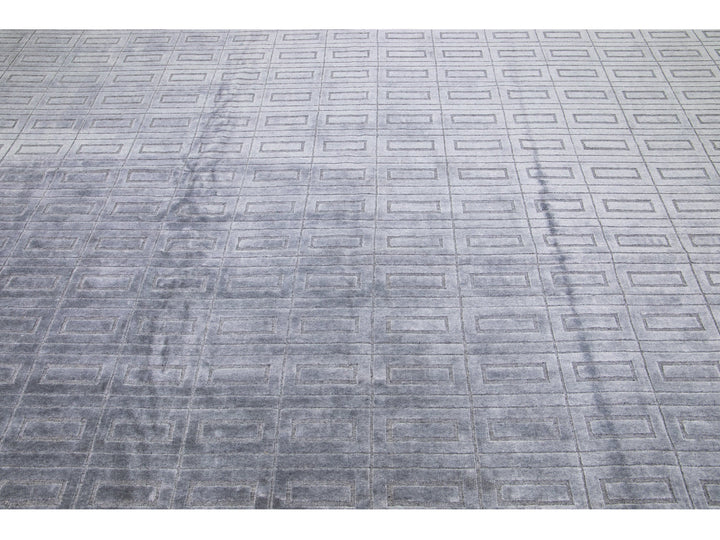 Modern Ikat Wool Rug 12 X 15
