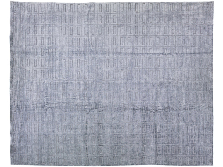 Modern Ikat Wool Rug 12 X 15