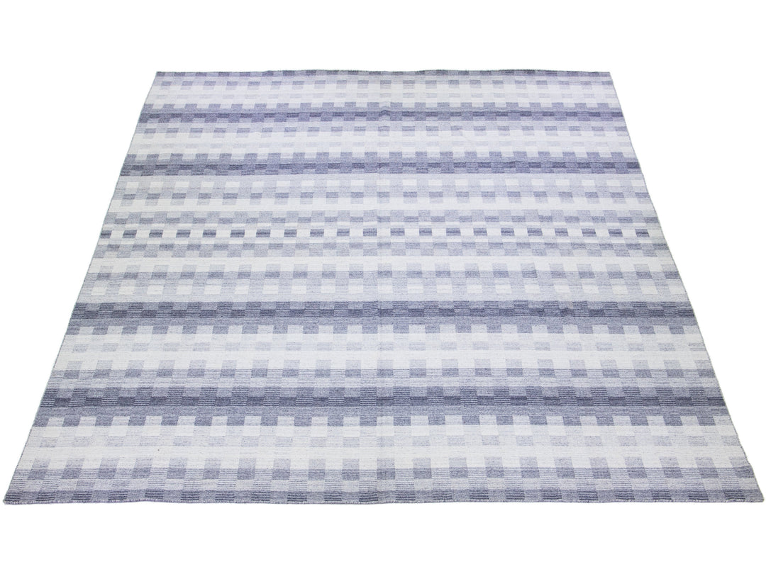Modern Kilim Flatweave Wool Rug 12 X 15