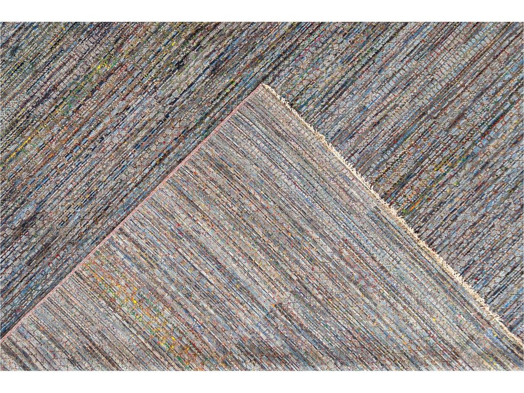 21st Century Modern Sari Wool Rug 10' x 14'