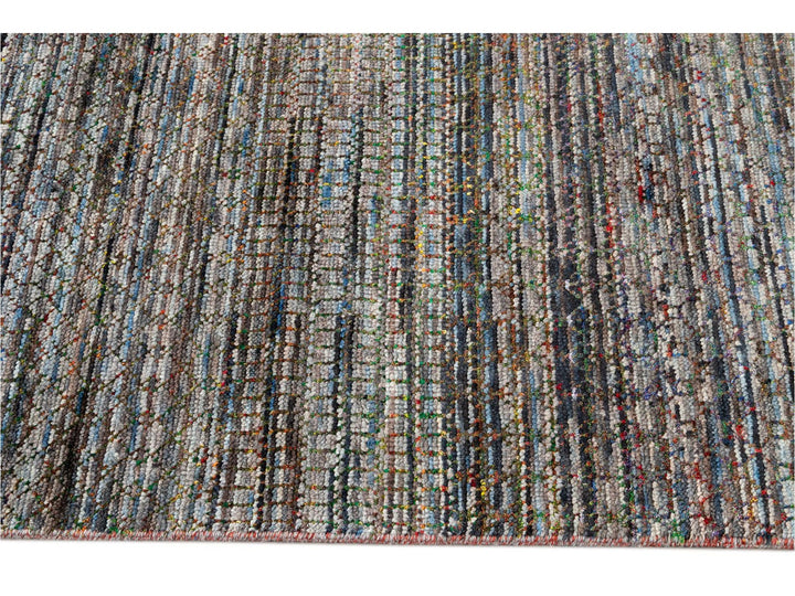 21st Century Modern Sari Wool Rug 10' x 14'