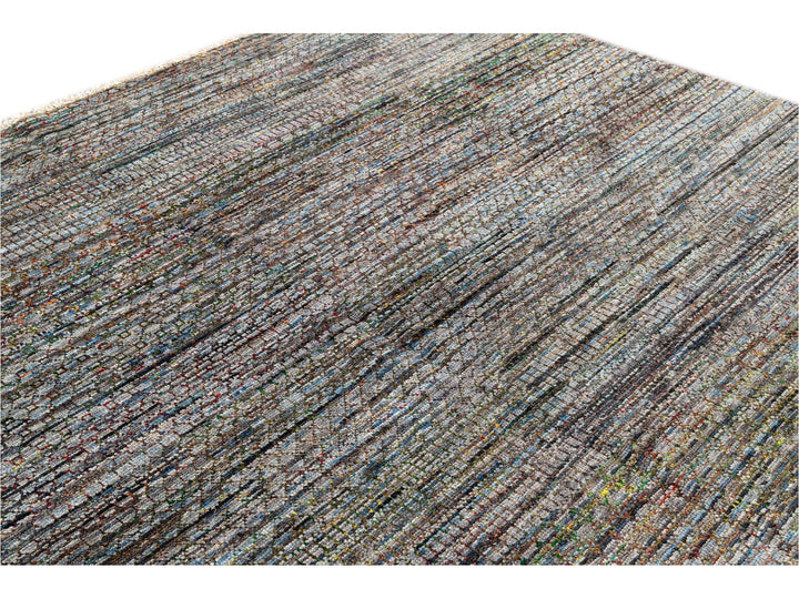 21st Century Modern Sari Wool Rug 10' x 14'