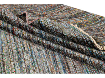21st Century Modern Sari Wool Rug 10' x 14'