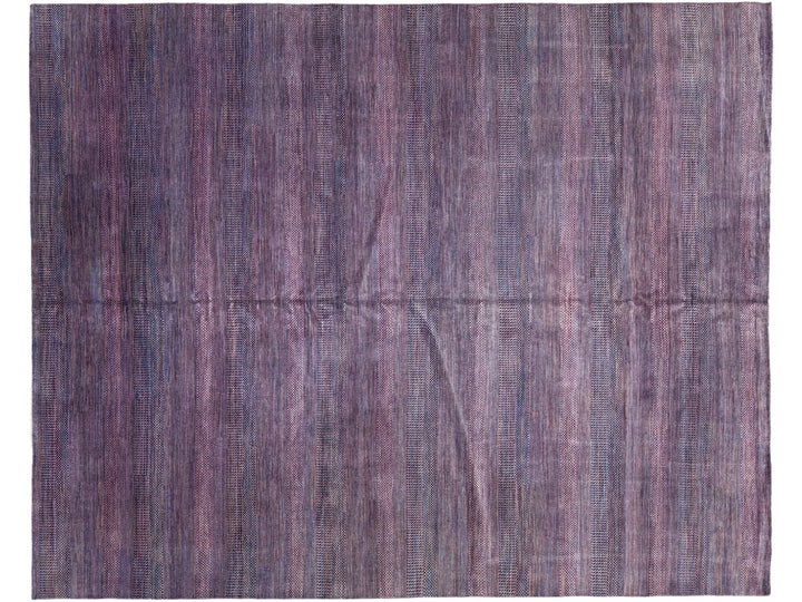 Modern Savannah Handmade Purple Designed Oversize Wool Rug