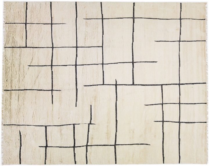 Modern Moroccan Wool Rug 12 X 15