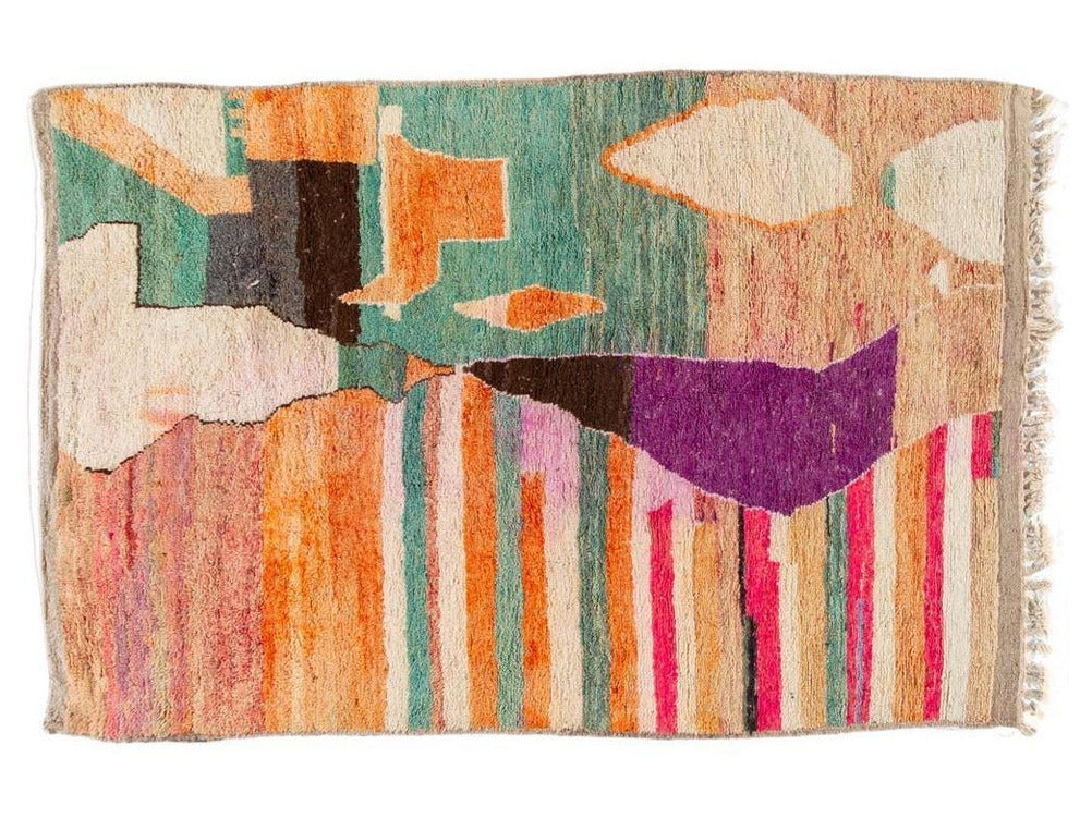 Vintage Beni Ourain Moroccan Wool Rug 6 X 10