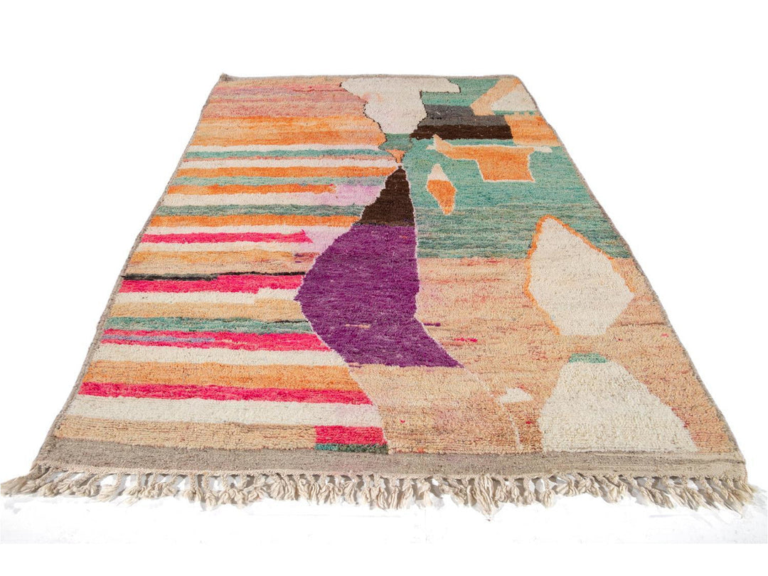 Vintage Beni Ourain Moroccan Wool Rug 6 X 10