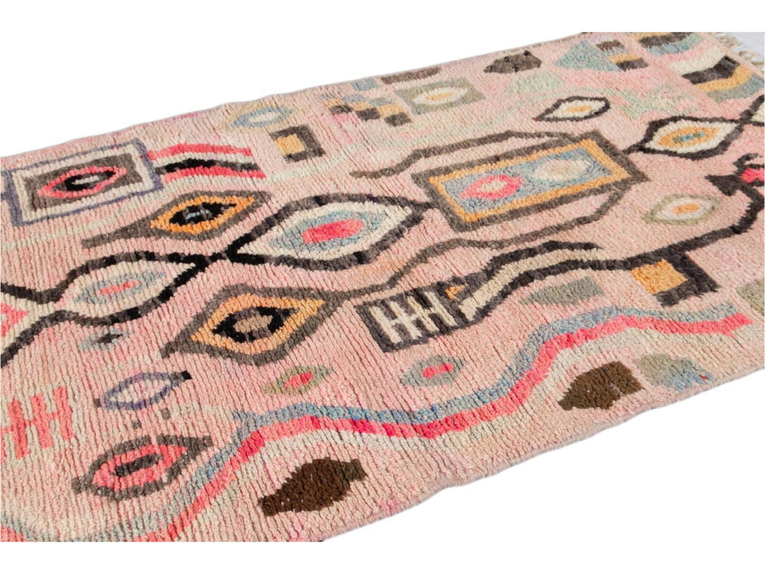 Vintage Azilal Moroccan Wool Rug 5 X 8
