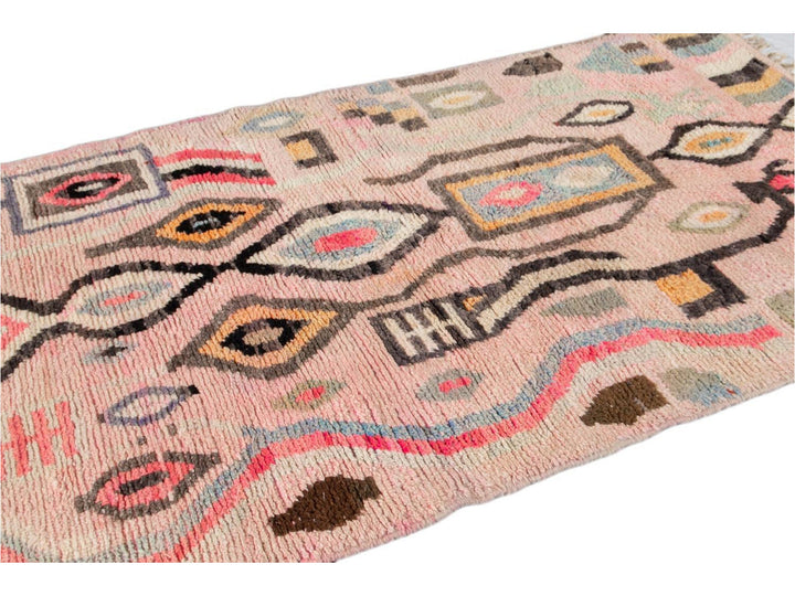 Vintage Azilal Moroccan Wool Rug 5 X 8