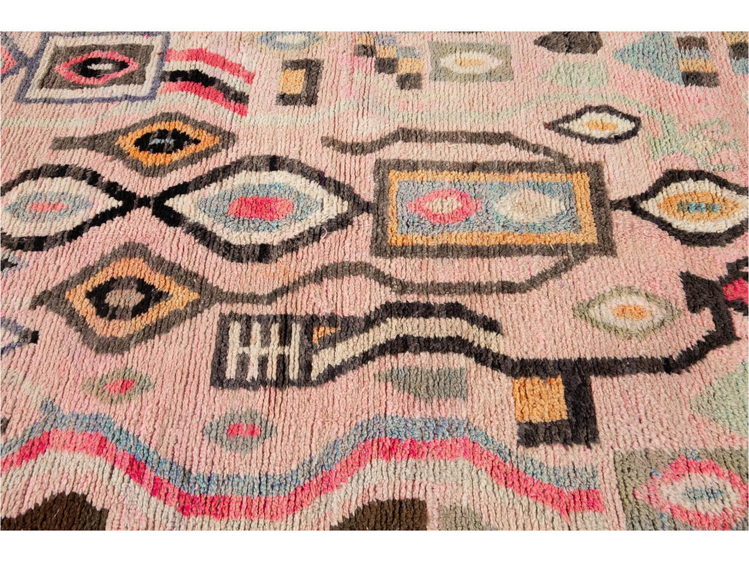 Vintage Azilal Moroccan Wool Rug 5 X 8
