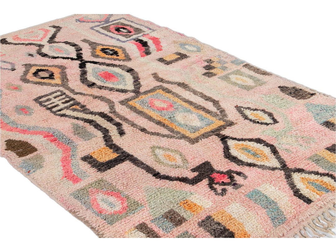 Vintage Azilal Moroccan Wool Rug 5 X 8