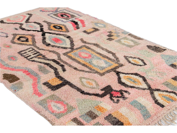 Vintage Azilal Moroccan Wool Rug 5 X 8