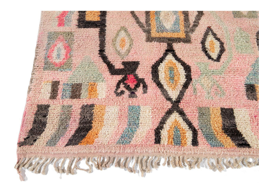 Vintage Azilal Moroccan Wool Rug 5 X 8