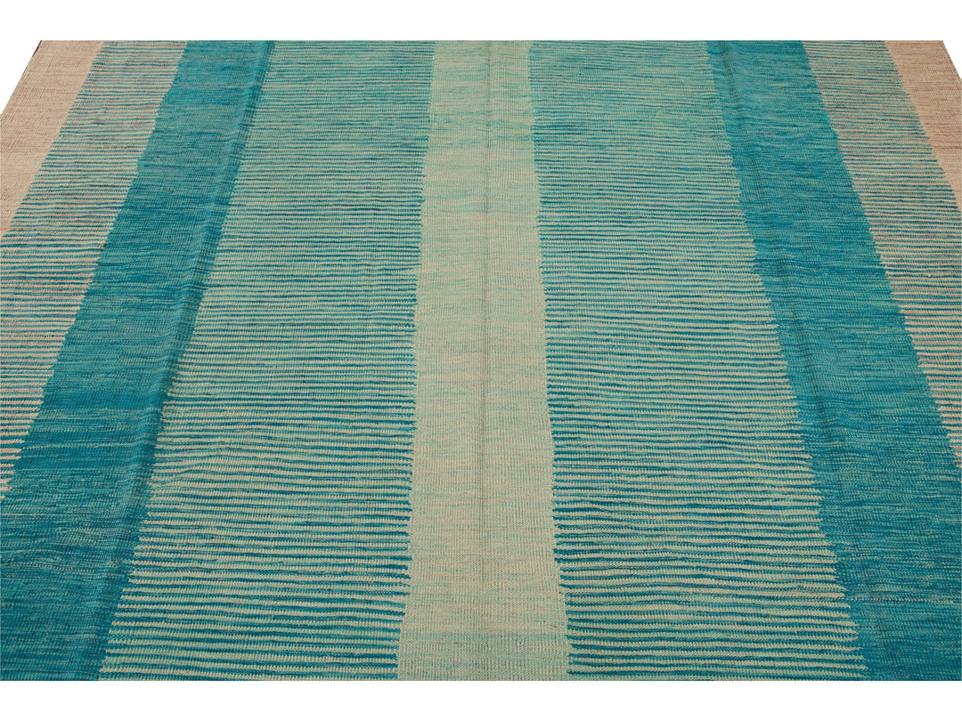 Modern Kilim Wool Rug 9 X 12