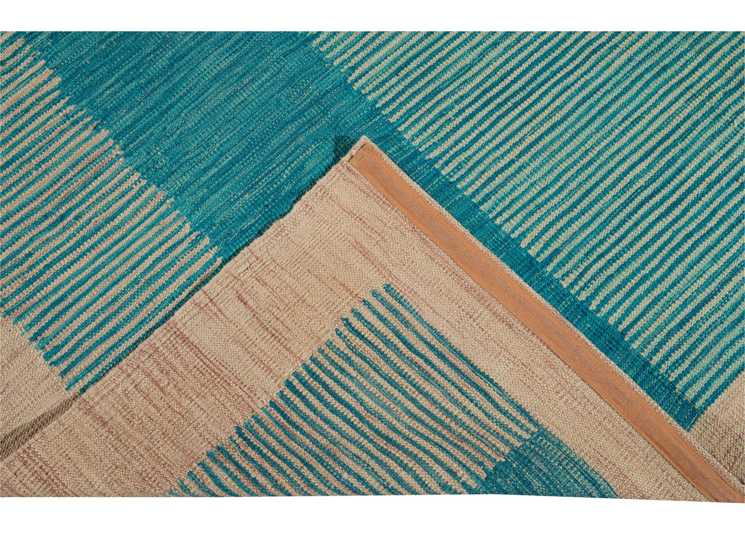 Modern Kilim Wool Rug 9 X 12