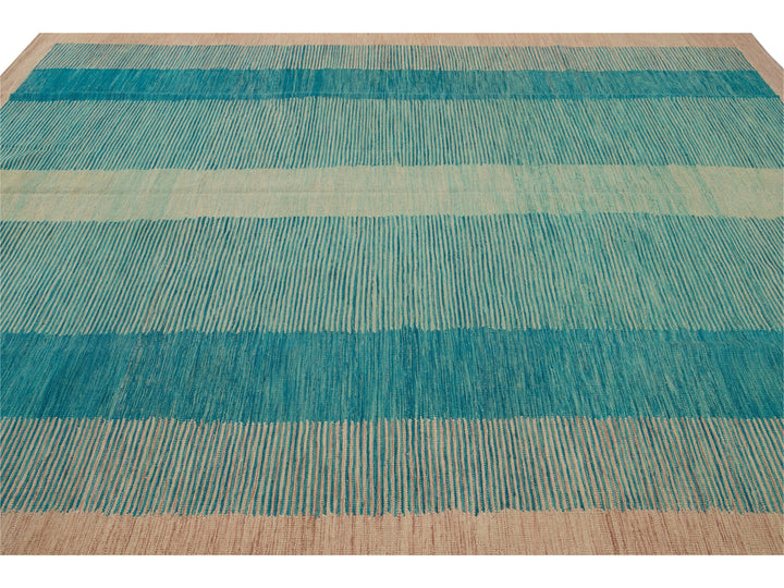 Modern Kilim Wool Rug 9 X 12