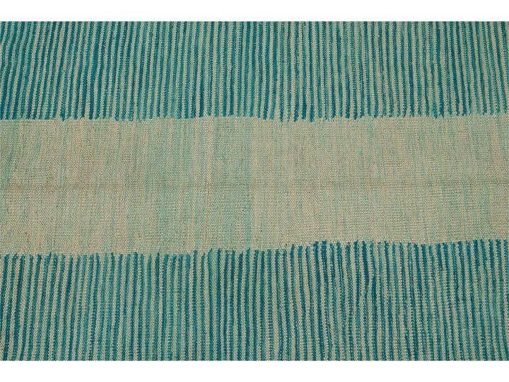 Modern Kilim Wool Rug 9 X 12
