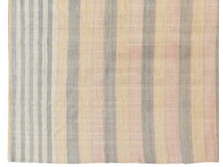 Striped Modern Kilim Wool Rug 9 X 11