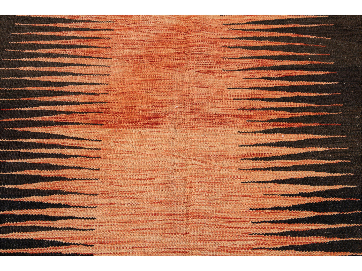 Modern Expressionist Flat-Weave Wool Rug 8 X 10
