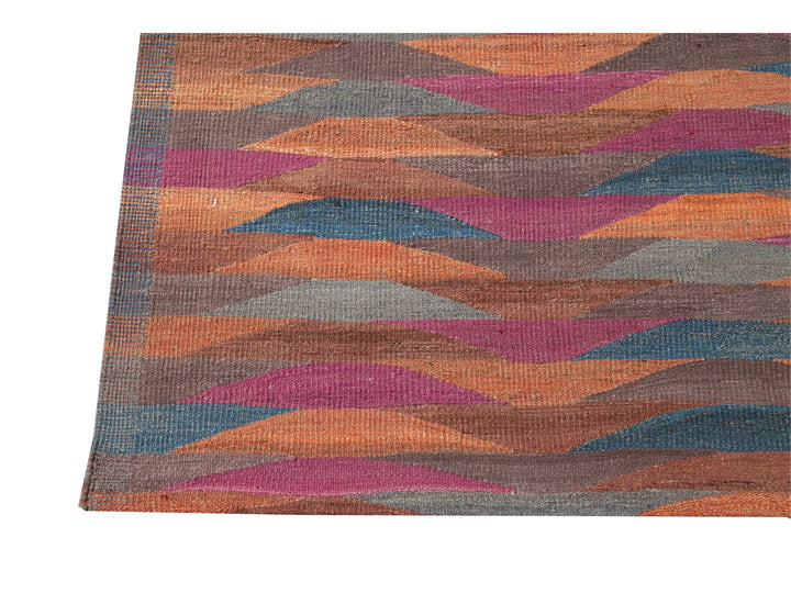 Modern Flat-Weave Kilim Wool Rug10 X 14