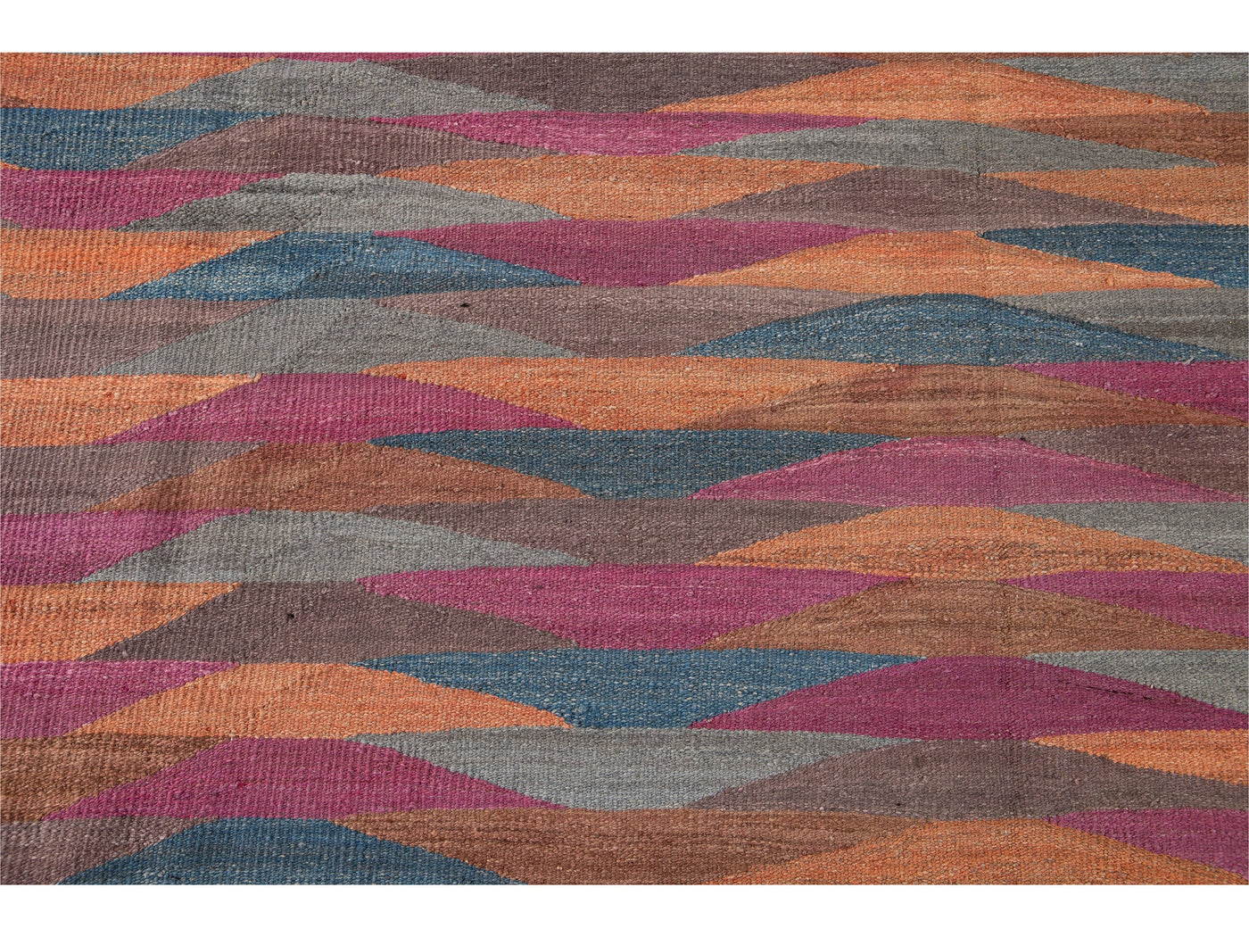 Modern Flat-Weave Kilim Wool Rug10 X 14