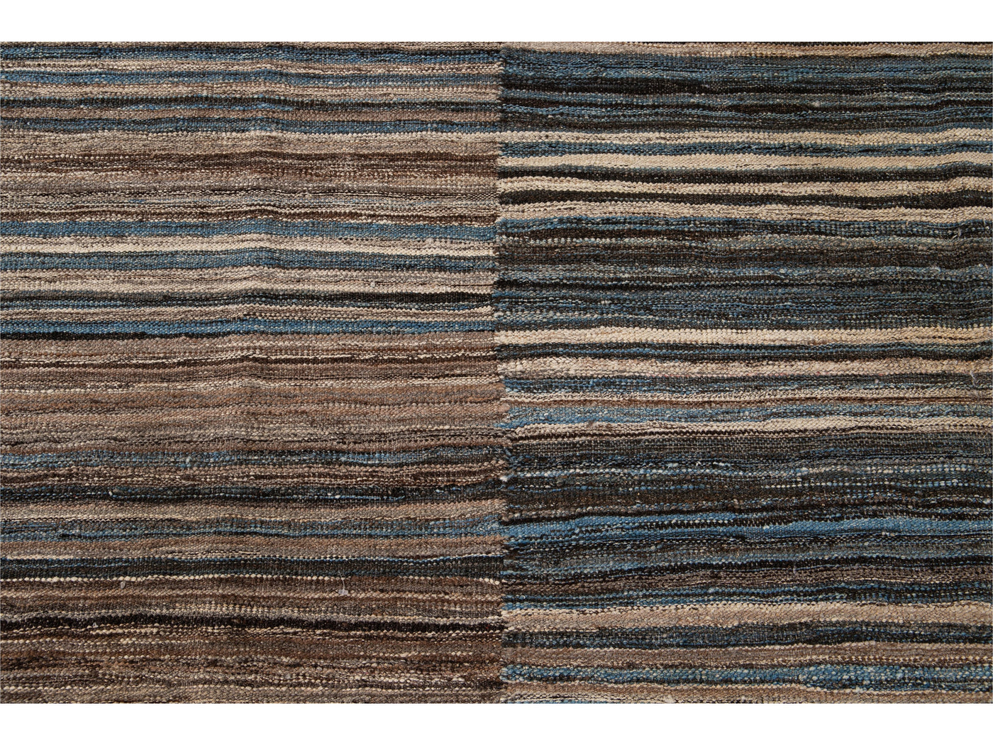 Modern Flat-Weave Wool Rug 10 X 14
