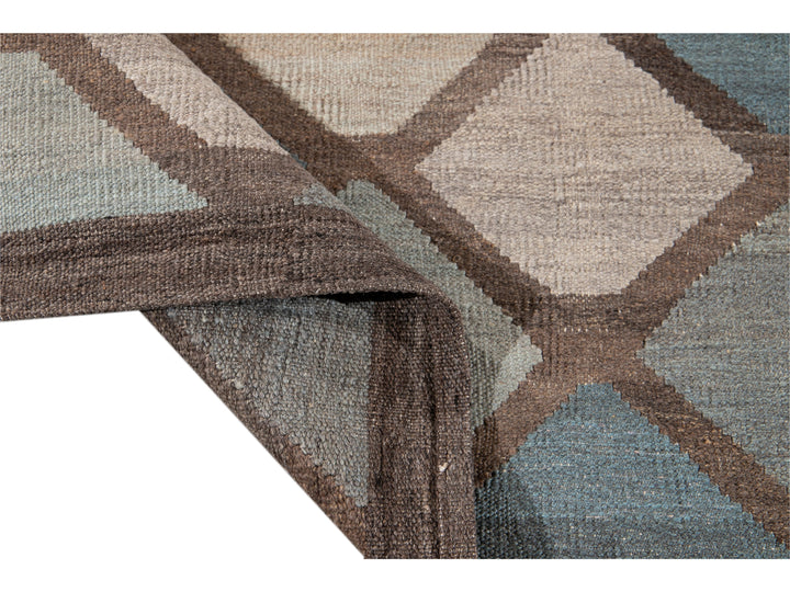 Modern Kilim Wool Rug, 8 X 10