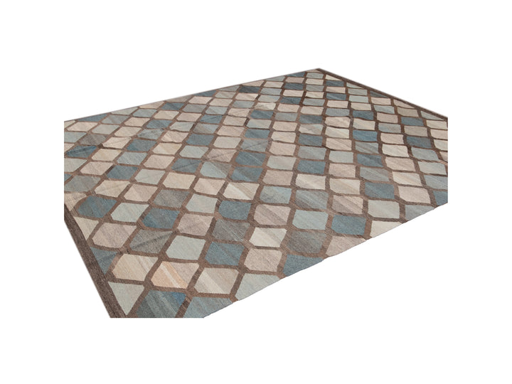 Modern Kilim Wool Rug, 8 X 10