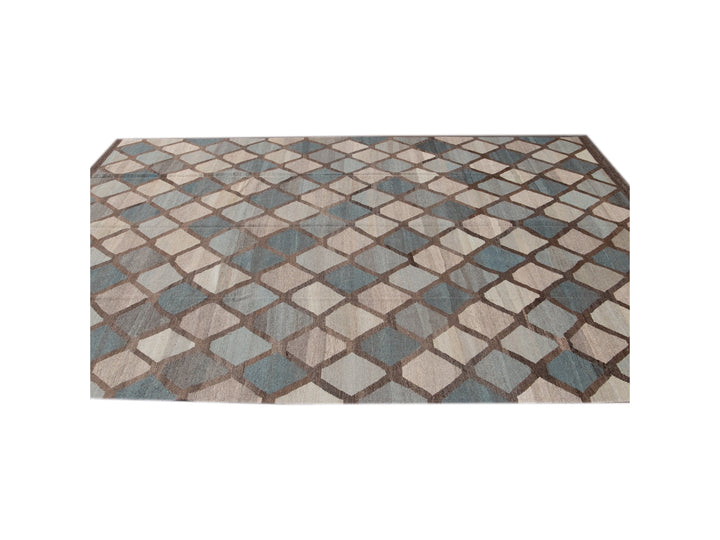Modern Kilim Wool Rug, 8 X 10