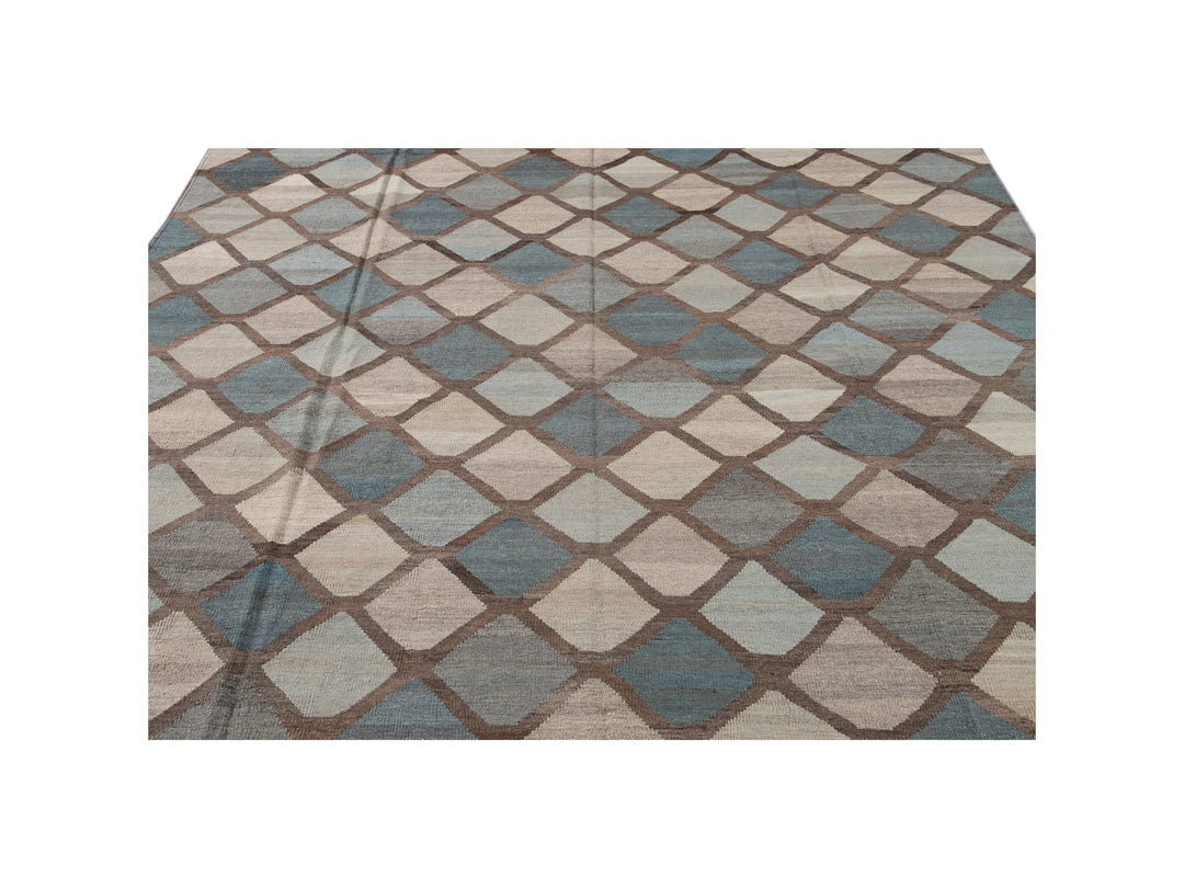 Modern Kilim Wool Rug, 8 X 10