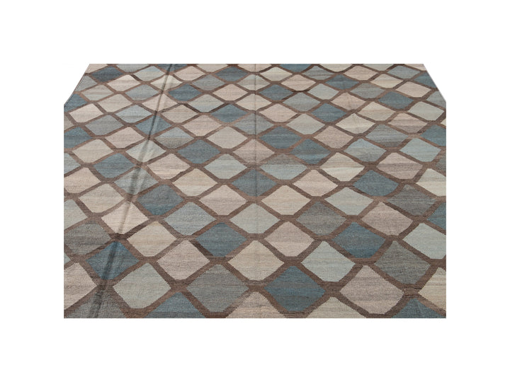 Modern Kilim Wool Rug, 8 X 10