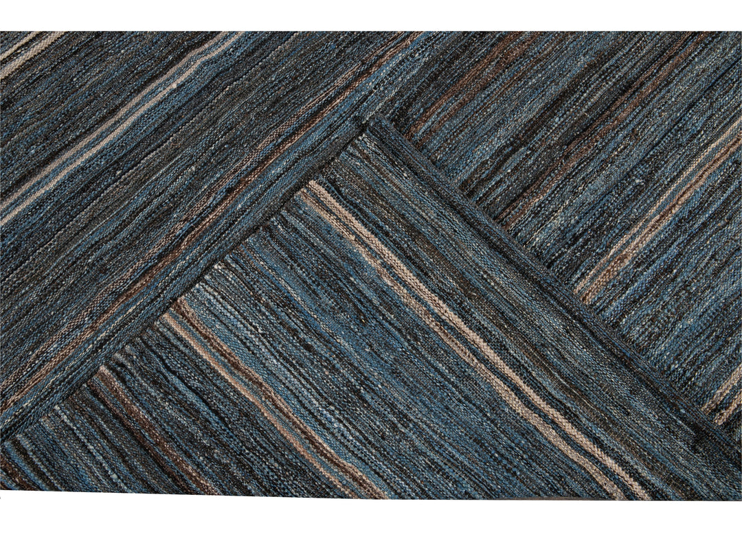 Modern Kilim Wool Rug 9 X 12