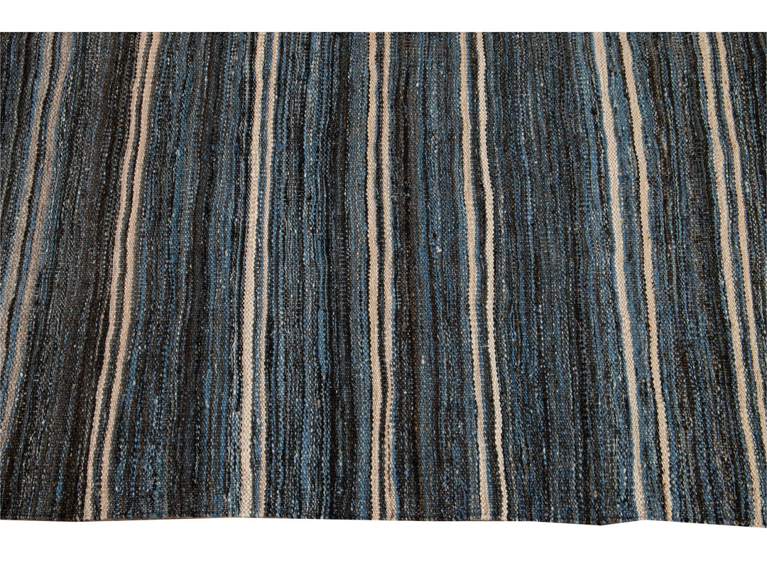 Modern Kilim Wool Rug 9 X 12
