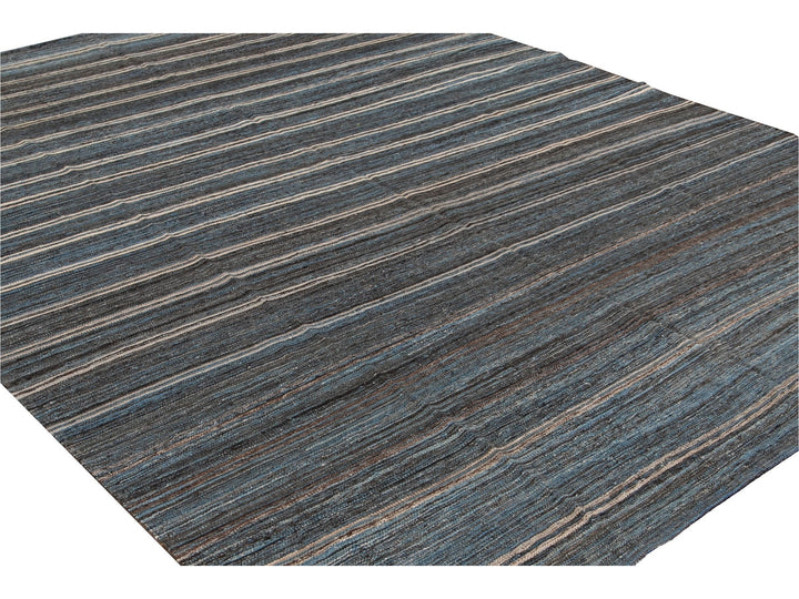 Modern Kilim Wool Rug 9 X 12
