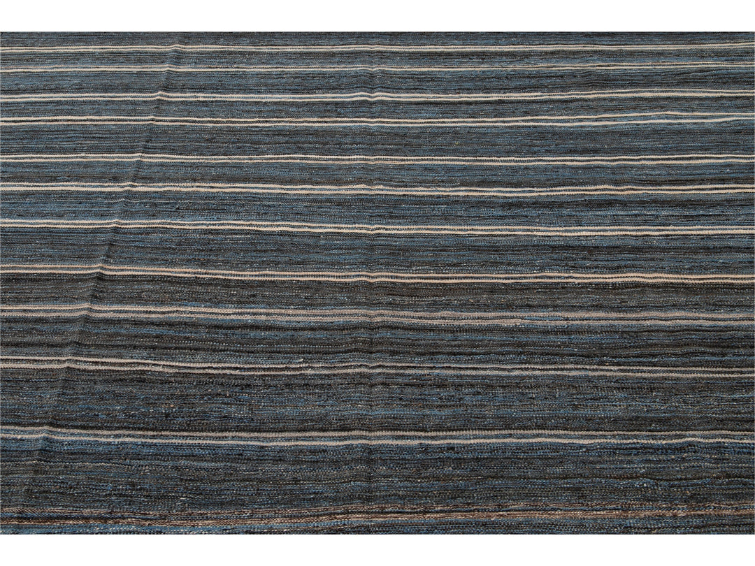 Modern Kilim Wool Rug 9 X 12