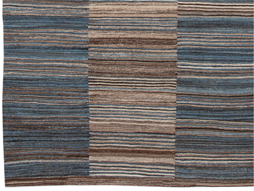 Modern Kilim Wool Rug 9 X 12