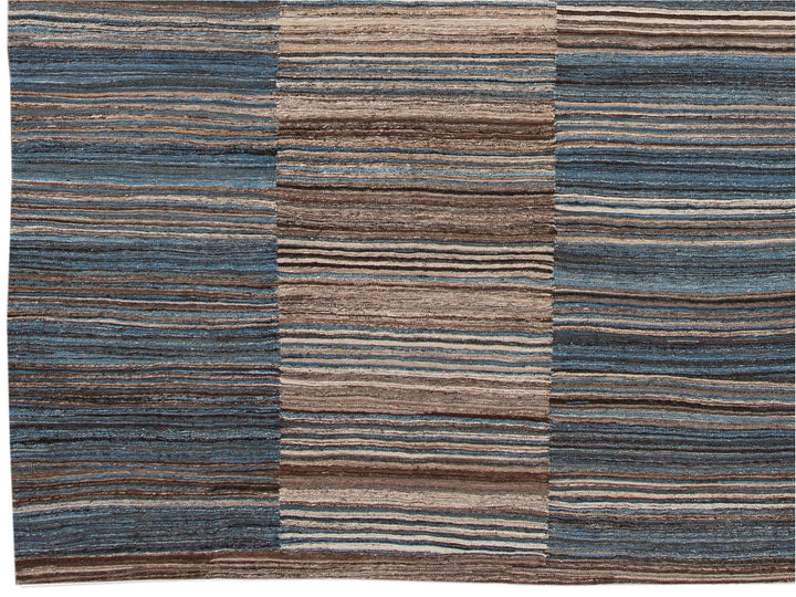 Modern Kilim Wool Rug 9 X 12