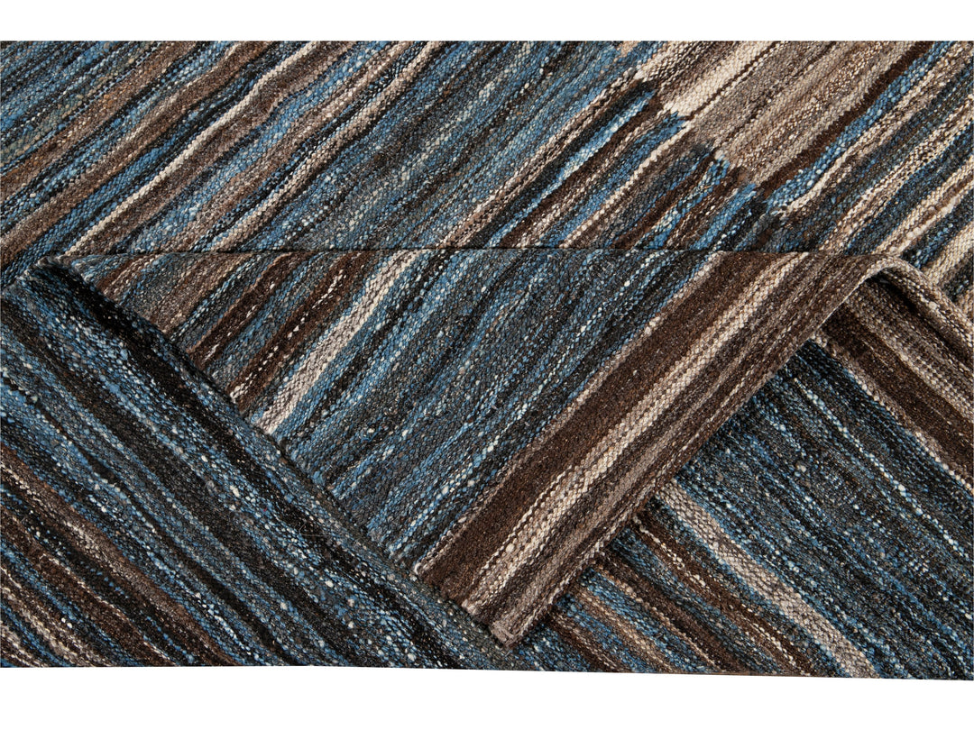 Modern Kilim Wool Rug 9 X 12