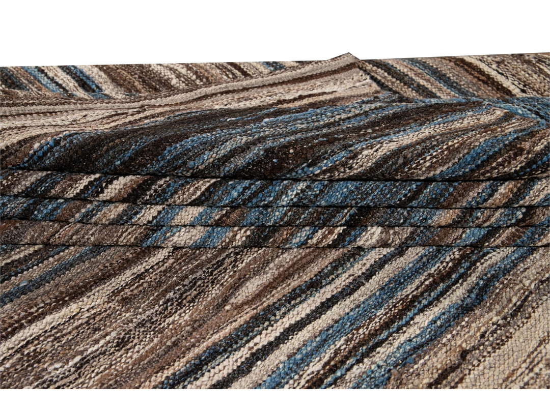 Modern Kilim Wool Rug 9 X 12