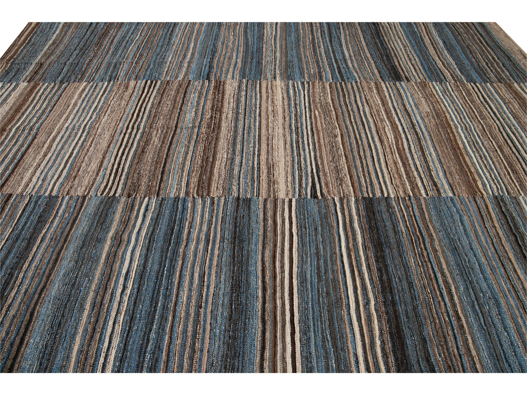 Modern Kilim Wool Rug 9 X 12