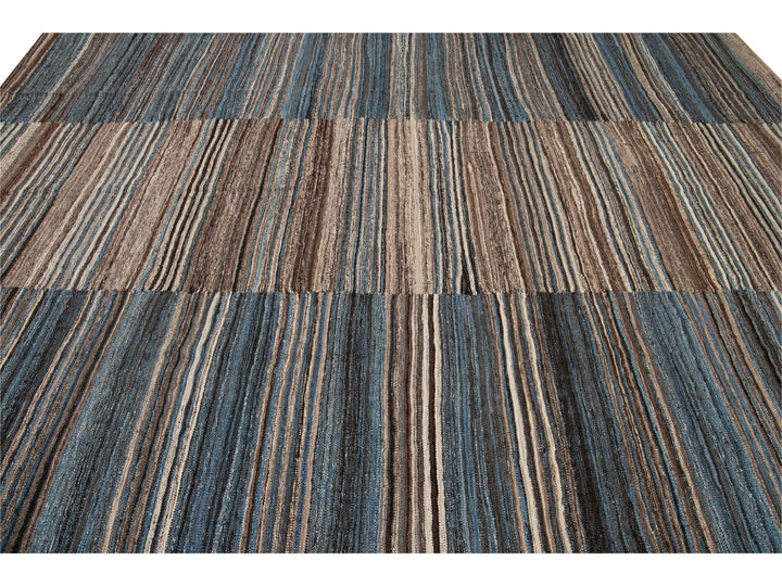 Modern Kilim Wool Rug 9 X 12