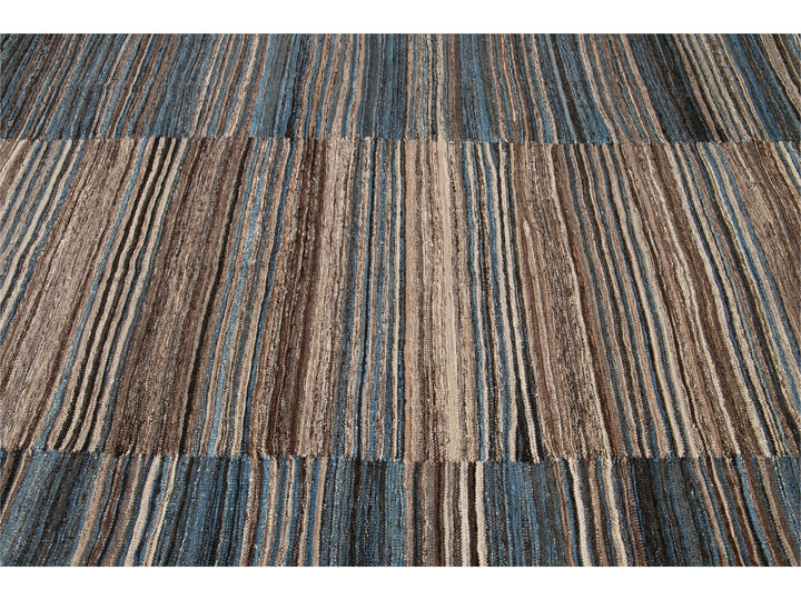 Modern Kilim Wool Rug 9 X 12