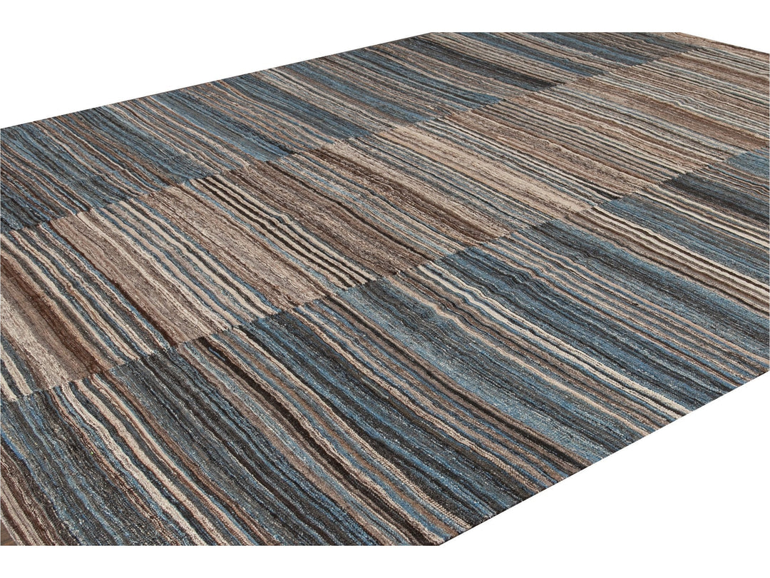 Modern Kilim Wool Rug 9 X 12