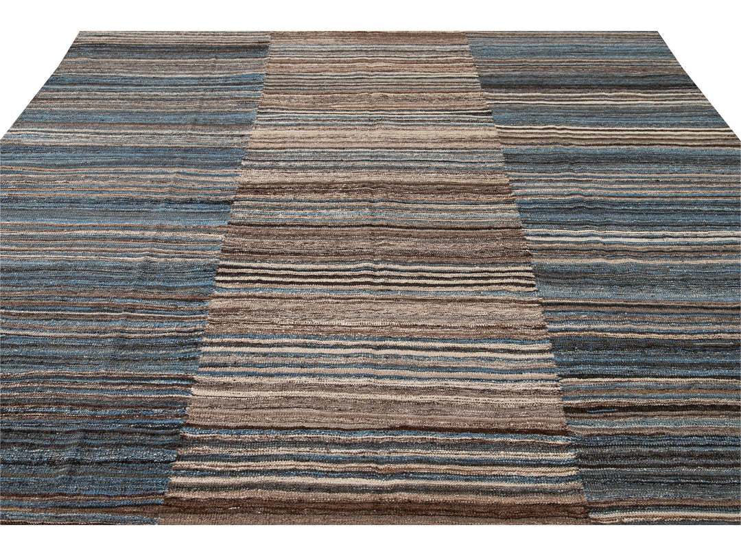 Modern Kilim Wool Rug 9 X 12