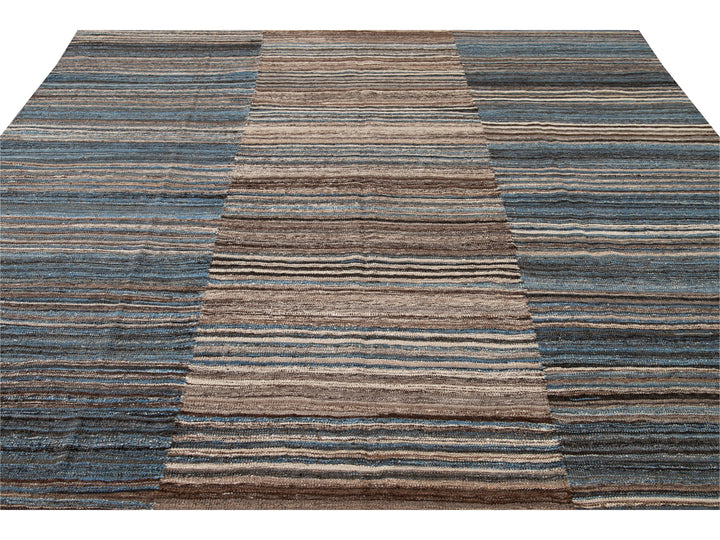 Modern Kilim Wool Rug 9 X 12