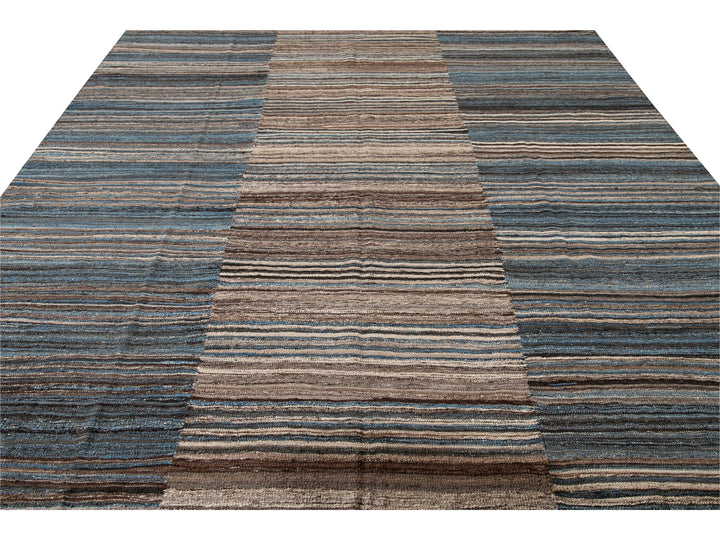 Modern Kilim Wool Rug 9 X 12