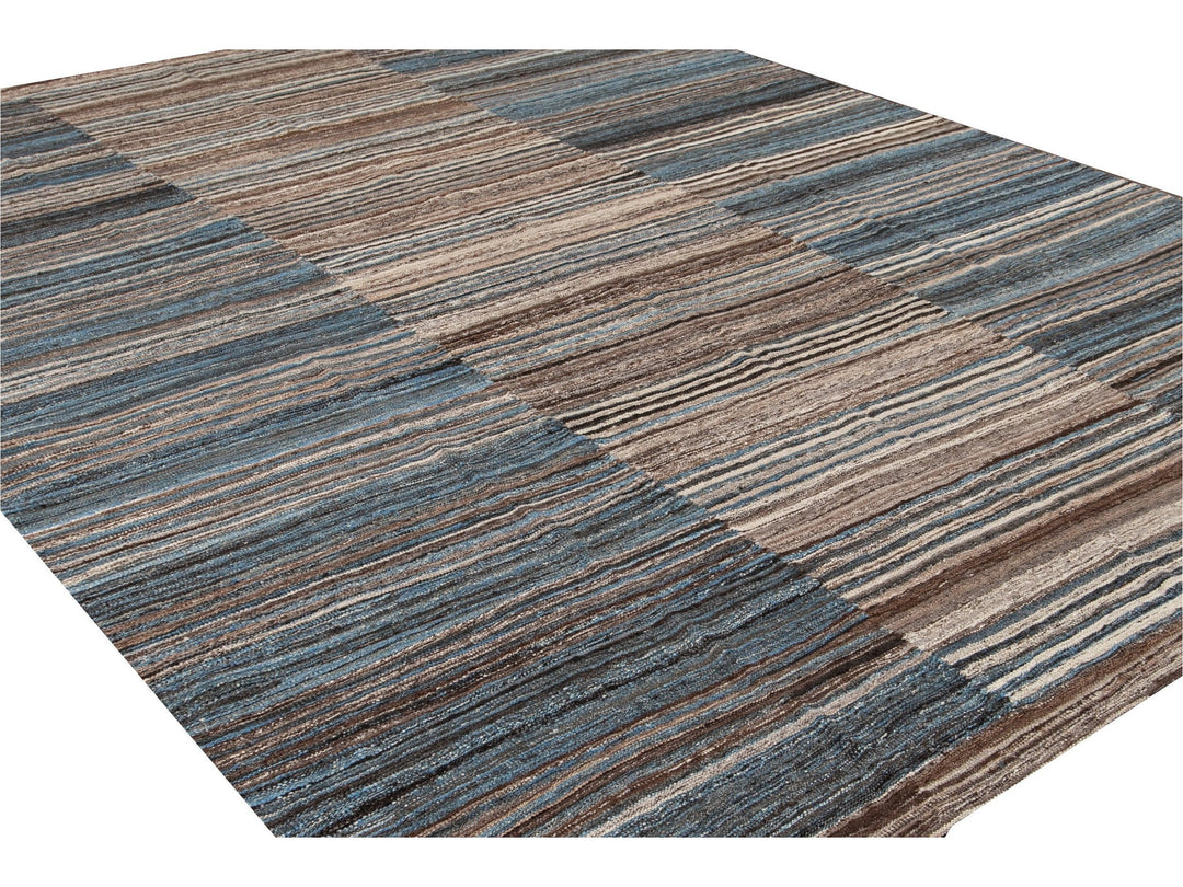 Modern Kilim Wool Rug 9 X 12