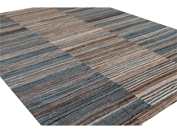Modern Kilim Wool Rug 9 X 12